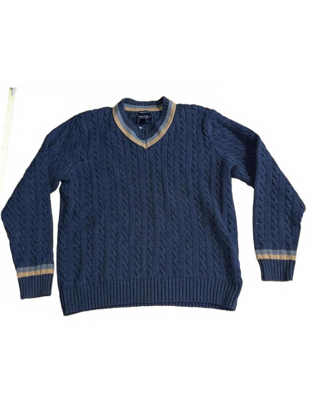 Vintage American Eagle 100% Cotton Vintage Slim Fit Cable Knit Sweater L/G